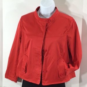 Oui Moments red cropped jacket